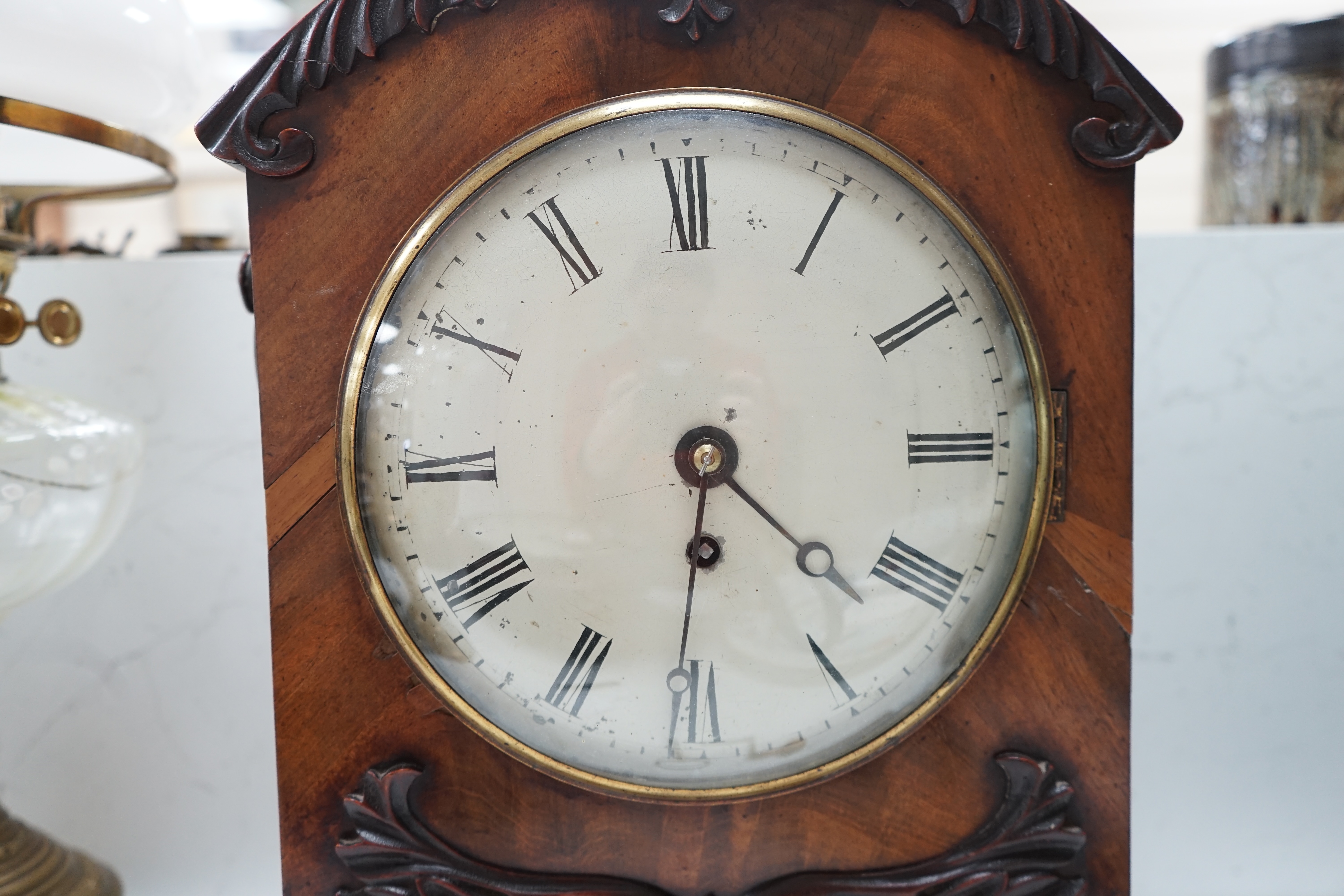 A William IV mahogany bracket timepiece, 42.5cm. Condition - fair to good, not tested